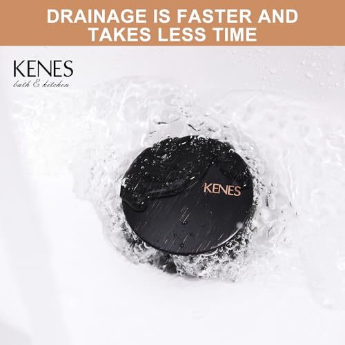 KENES Oil Rubbed Bronze Bathroom Vessel Pop Up Sink Drain, Vanity Faucet Sink Drain Stopper, Sink Drain Assembly Without Overflow Anti Clog Pop Up Drain - Image 5