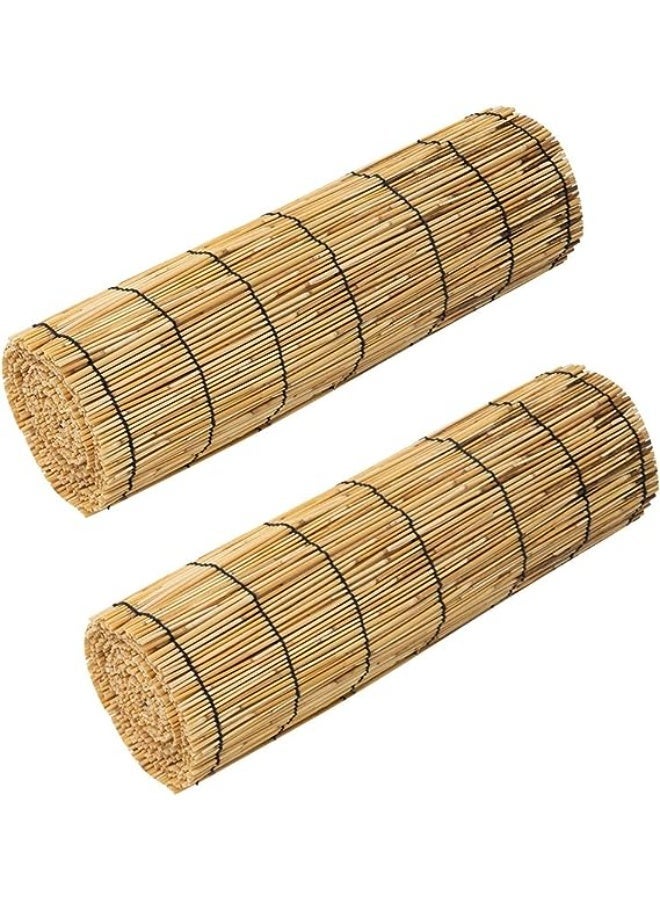 لفافة سياج من قصب الخيزران الطبيعي - شاشة خصوصية صديقة للبيئة للاستخدام الداخلي والخارجي، مقاومة للعوامل الجوية، قابلة للتخصيص، ديكور للحديقة والفناء والشرفة، سهلة التركيب بنفسك - Image 1