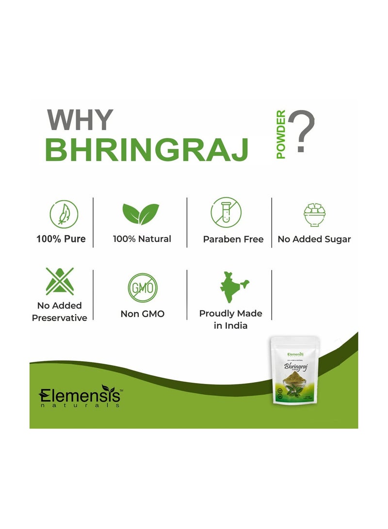 Elemensis Naturals Elemensis Naturals Pure & Natural Bhringraj (Eclipta Alba) Powder for Skin, Hair & Internal Care, 100gm - Image 5