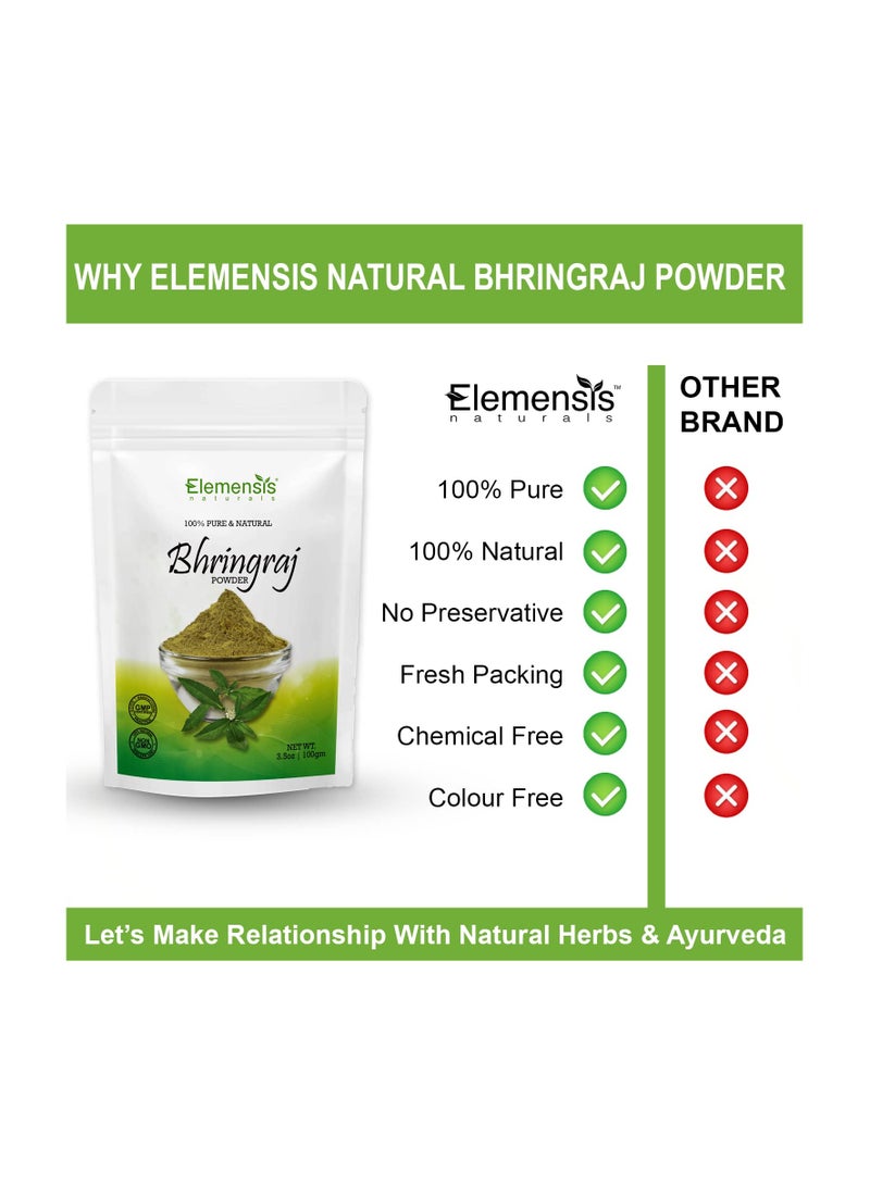 Elemensis Naturals Elemensis Naturals Pure & Natural Bhringraj (Eclipta Alba) Powder for Skin, Hair & Internal Care, 100gm - Image 4