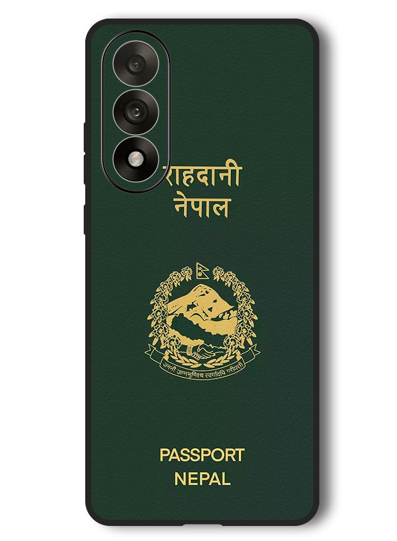 Theodor Case Compatible with OnePlus Nord 5 6.83 Inch Protection Shockproof Bumper Cover Nepal Passport - Image 1