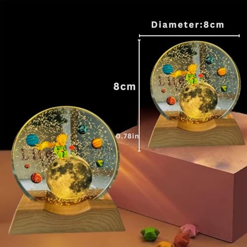 One94Store 3D Acrylic LED Night Light – Warm White & Moon and Stars Design with Durable Plastic Base, Decorative Table Lamp for Bedroom, Living Room, Kids Room, Study & Home Décor Gifting - Image 2