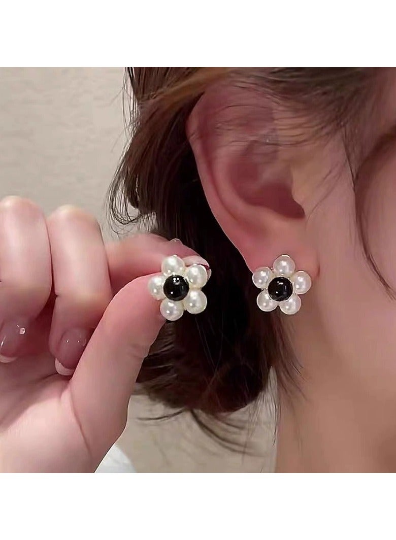 Goolsky أقراط زهور اللؤلؤ الحلوة للنساء – تصميم أنيق ورقيق، مجوهرات مستوحاة من الطراز القديم