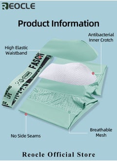 REOCLE Men's Boxer Brief Ice Silk Mesh Soft Underwear Breathable Cool Boxer Briefs Breathable Soft Moisture-Wicking Underwear Ultra-thin Stretch Boxers  - Image 3