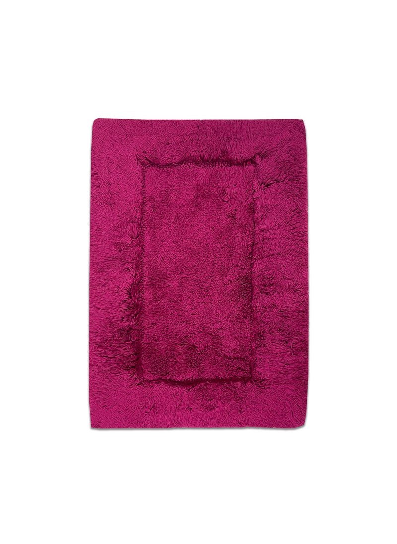 SPACES Spaces HYGRO Cotton Bath Mats Small Dries You Quicker Blooms Softer When Washed More Absorbent (Solid 40CMX60CM)-Dark Violet  - Image 3