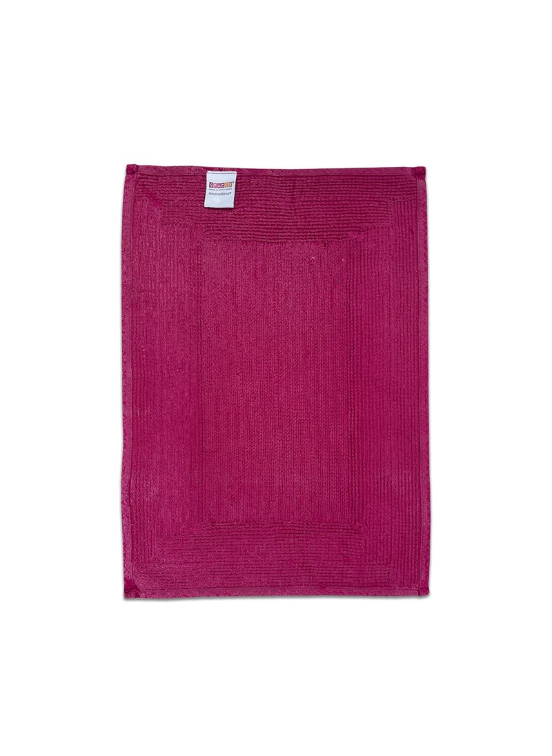 SPACES Spaces HYGRO Cotton Bath Mats Small Dries You Quicker Blooms Softer When Washed More Absorbent (Solid 40CMX60CM)-Dark Violet  - Image 4