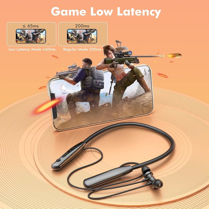 LAMA Bluetooth 5.3 Headphones with Mic, Flex Wireless Headphones in-Ear Stereo Wireless, 30 Hrs Play Music, IPX6 Waterproof for Sports, Gym, Running - Image 5