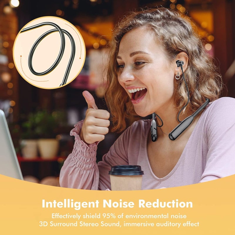 LAMA Bluetooth 5.3 Headphones with Mic, Flex Wireless Headphones in-Ear Stereo Wireless, 30 Hrs Play Music, IPX6 Waterproof for Sports, Gym, Running - Image 3