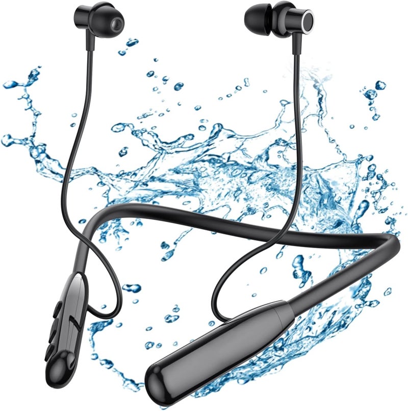 LAMA Bluetooth 5.3 Headphones with Mic, Flex Wireless Headphones in-Ear Stereo Wireless, 30 Hrs Play Music, IPX6 Waterproof for Sports, Gym, Running - Image 1