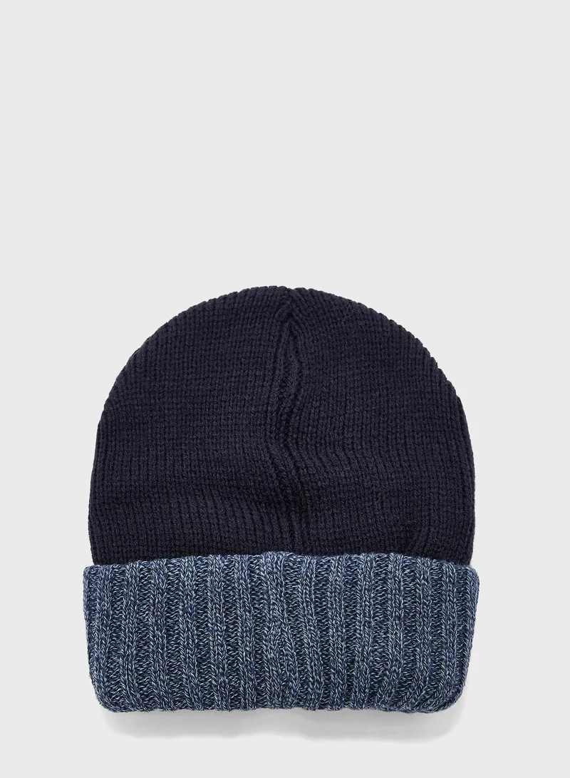 Robert Wood Turn Up Ribbed Thinsulate Lined Winter Beanie