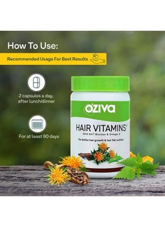 OZiva Hair Vitamin For Better Hair Growth & Hair Fall Control (Hair Vitamins + Biotin)  - Image 4
