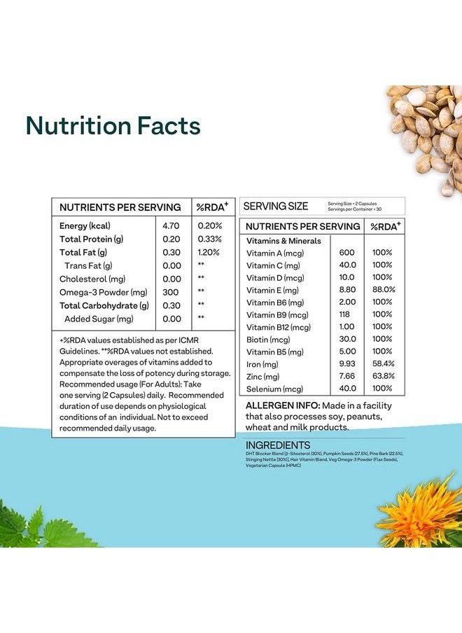 OZiva Hair Vitamin For Better Hair Growth & Hair Fall Control (Hair Vitamins + Biotin)  - Image 3