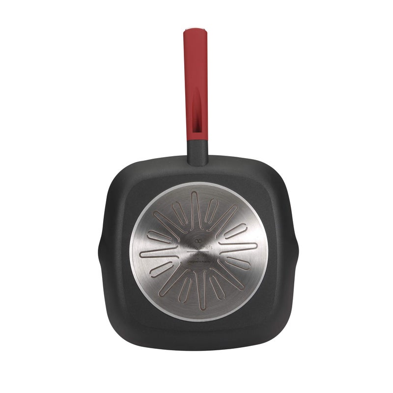 Bergner Essence Forged Aluminium Nonstick Square Grill Pan, 28 cm, Induction Base - Image 3