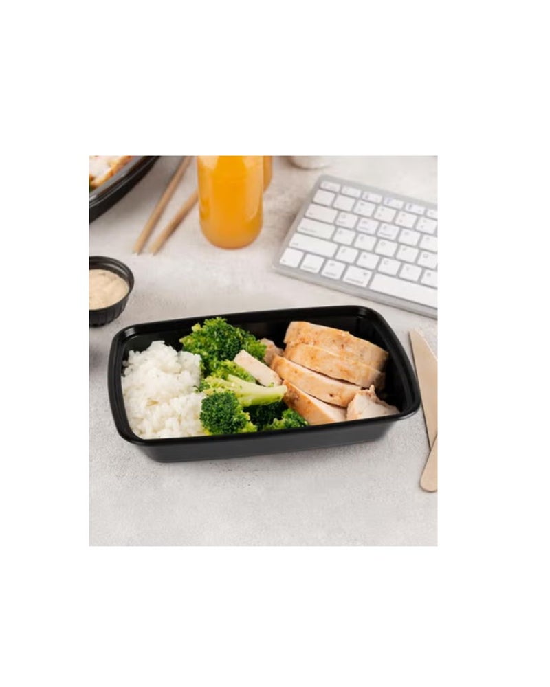 ڤسيل24 ٥٠ قطعة - حاويات طعام بلاستيكية للاستخدام مرة واحدة سعة ٢٨ أونصة مع أغطية - خالية من مادة BPA، آمنة للاستخدام في الميكروويف والفريزر - مثالية لتحضير الوجبات، والوجبات الجاهزة، وتخزين الطعام - Image 2