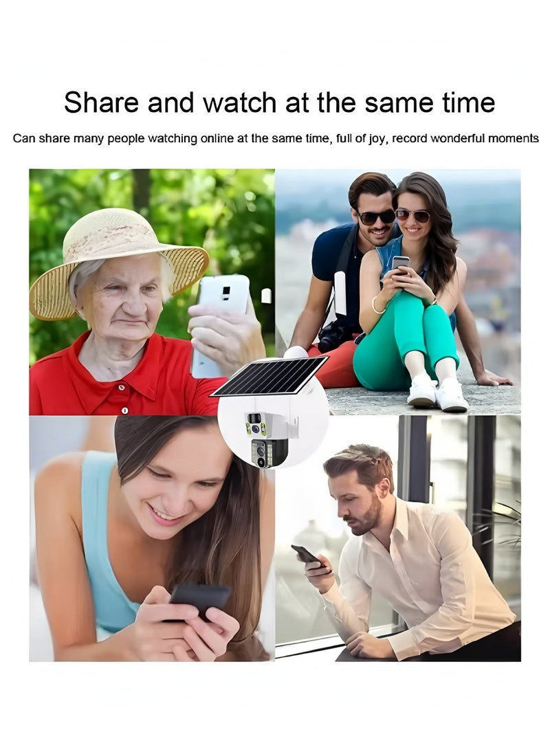 Flyview 4G LTE SIM Card IP Security Camera 4K Dual Lens Camera Solar Panel Outdoor Night Vision PTZ Color IR Night Vision Dual Sensor Motion Detection Tilt Surveillance Camera System With Solar Panel - Image 5