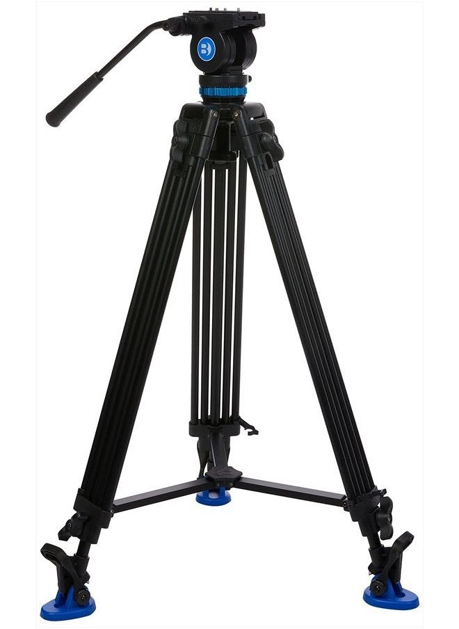 BENRO KH26P Video Tripod with Head, 11lb Payload, Continuous Pan Drag, Anti-Rotation Camera Plate (KH26P)  - Image 2