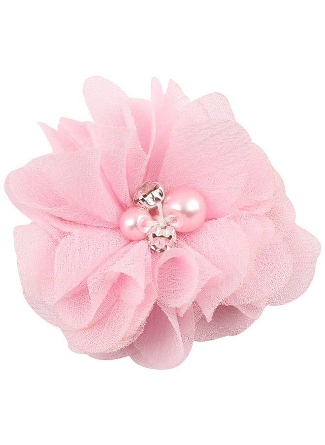 Sufermoe - 18 Pcs Alligator Hair Clips 2 Inch Chiffon Flower With Crystal Pearl Hair Barrettes Hair Accessories For Teens Women - Image 1