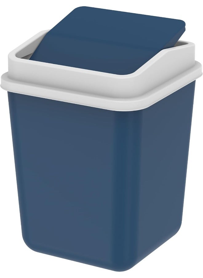 Cosmoplast Plastic Swivel Trash Bin 15 Liters With Detachable Swinging Lid