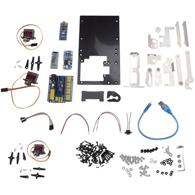 DIY DRAWING ROBOT KIT, EDUCATIONAL STEM WITH FULL METAL GEAR SERVO SYSTEM AND BT DRAWING TRANSFER FOR KIDS, ENHANCES CREATIVITY AND HAND EYE COORDINATION - Image 2