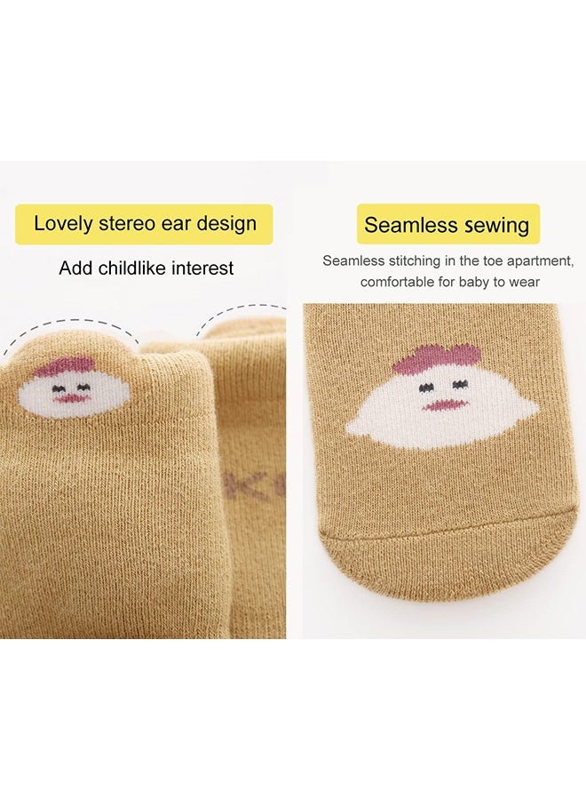 Peachjoy جوارب أطفال غير قابلة للانزلاق، جوارب دافئة وسميكة، جوارب منزلية مضادة للانزلاق للأطفال الصغار، مناسبة للبنات والأولاد حديثي الولادة. - Image 5