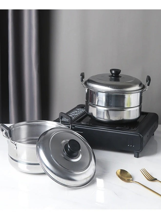 Arabest - 12 Pcs Tri-ply Stainless Steel Cookware Set - Induction Compatible, Dishwasher Safe, Oven Safe, Ergonomic Handles, and Chrome Finish - Image 1