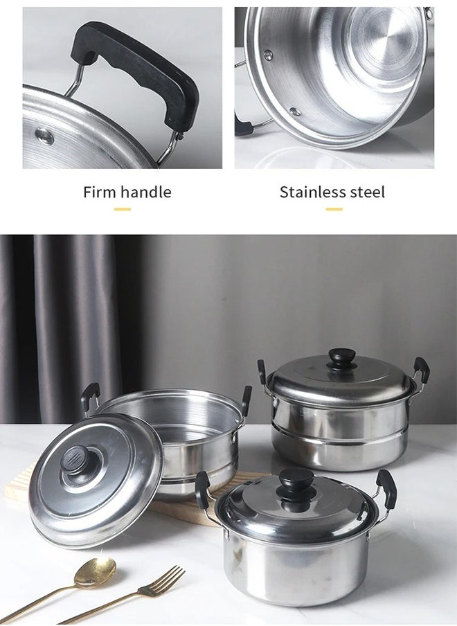Arabest - 12 Pcs Tri-ply Stainless Steel Cookware Set - Induction Compatible, Dishwasher Safe, Oven Safe, Ergonomic Handles, and Chrome Finish - Image 1