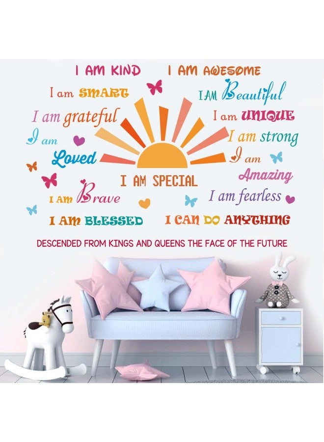Casa Decor Inspirational Quotes Motivational Sayings Half Sun Peel and Stick Wall Art Decals for Baby Nursery Kids Bedroom Living Room Decoration - Image 1