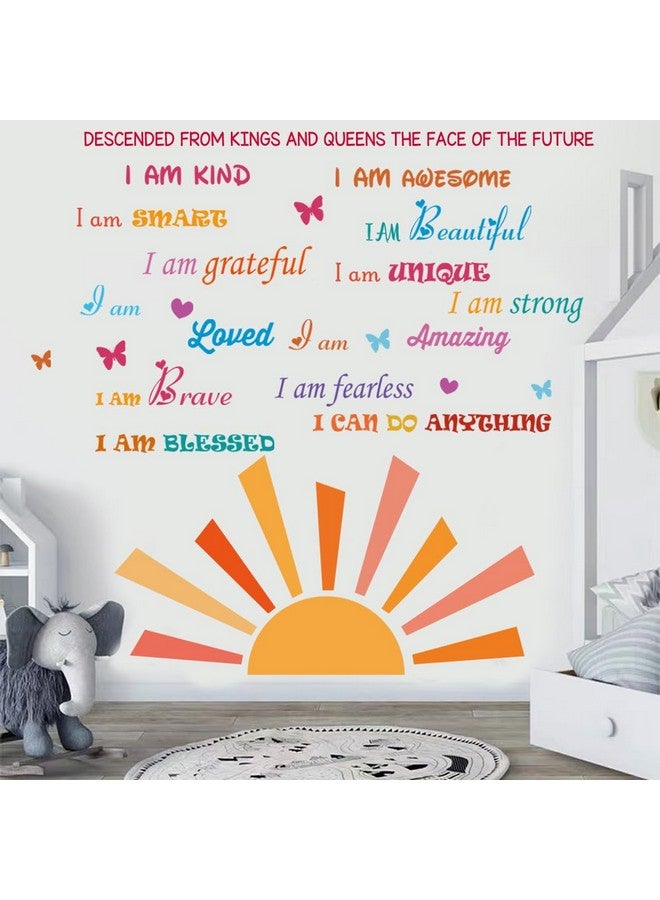 Casa Decor Inspirational Quotes Motivational Sayings Half Sun Peel and Stick Wall Art Decals for Baby Nursery Kids Bedroom Living Room Decoration - Image 3