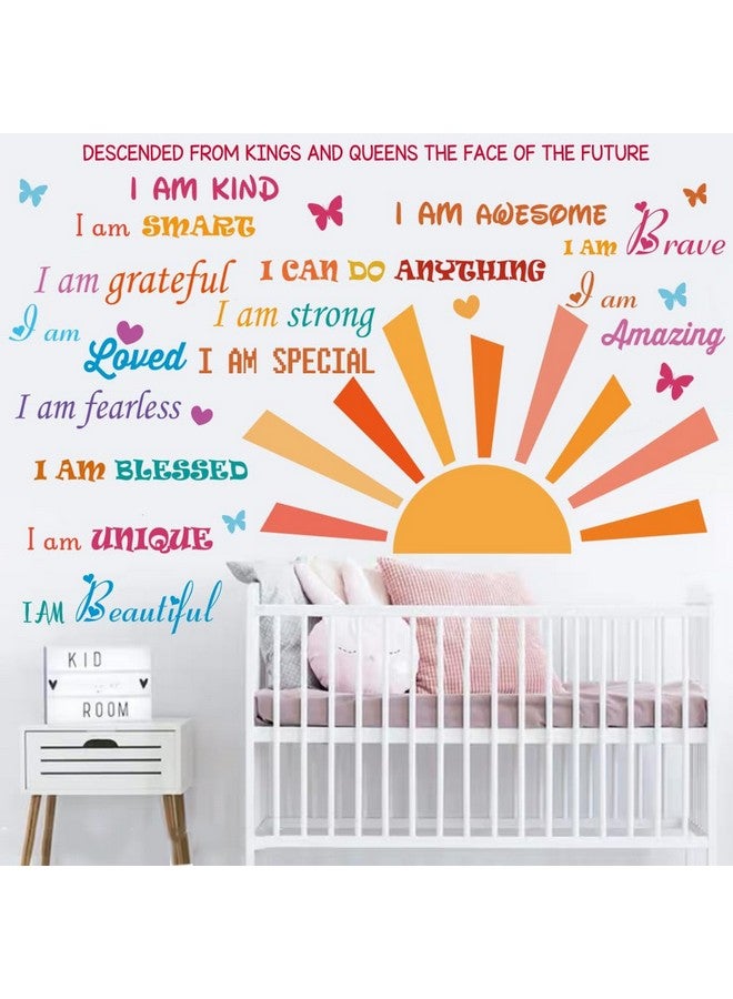 Casa Decor Inspirational Quotes Motivational Sayings Half Sun Peel and Stick Wall Art Decals for Baby Nursery Kids Bedroom Living Room Decoration - Image 2