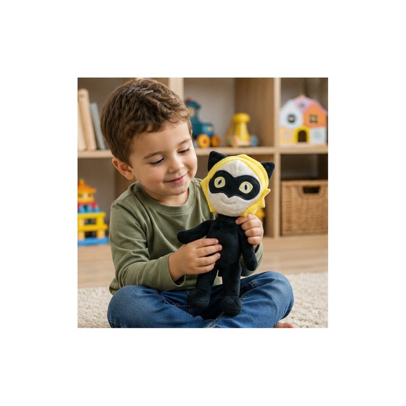 Miraculous Plush Toy Figure, Black and Yellow Cat Character, for Kids - Image 3