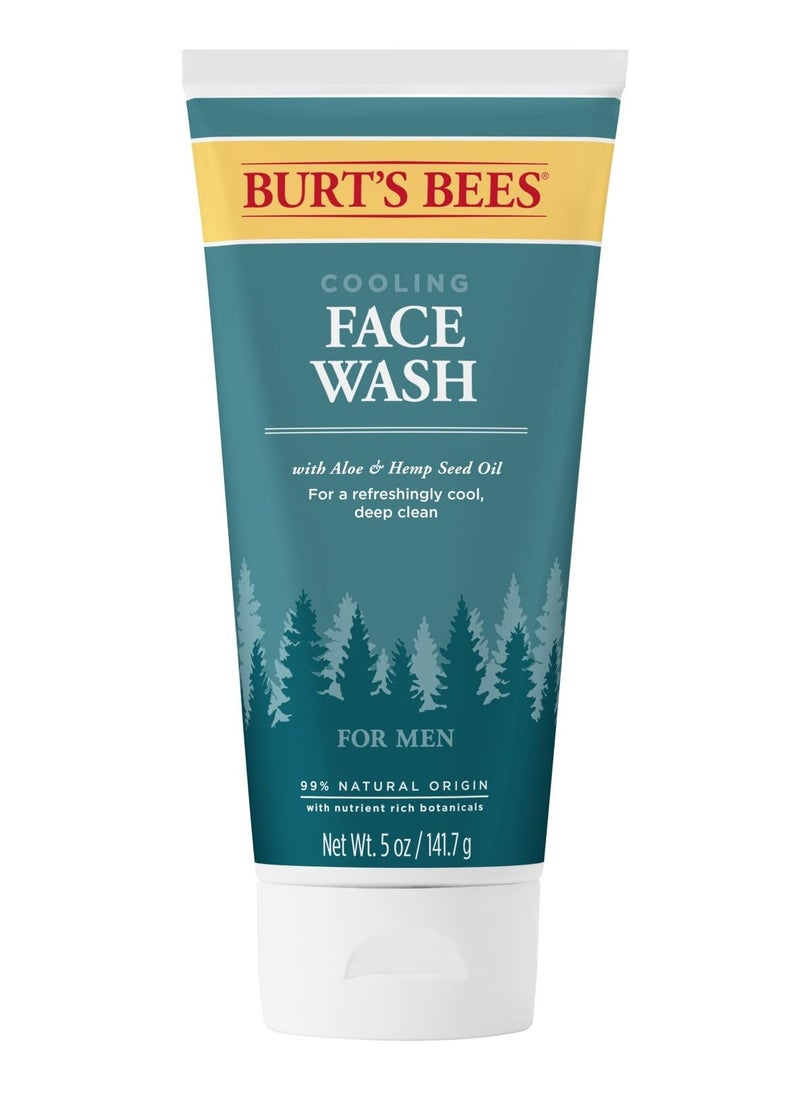 Burts Bees Burts Bees Cooling Face Wash with Aloe & Hemp, For Men, 5 Ounces, pack of 3  - Image 1
