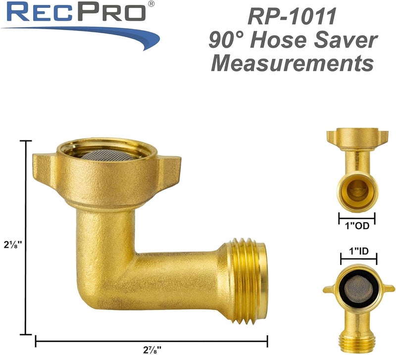 RecPro RV 90 Degree Hose Elbow with Mesh Strainer - Image 4