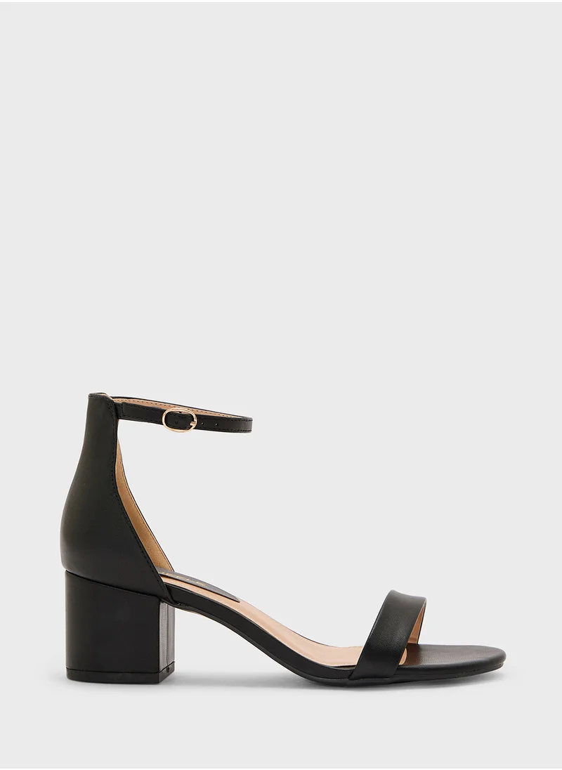 Truffle Block Heel Clip Open Sandal