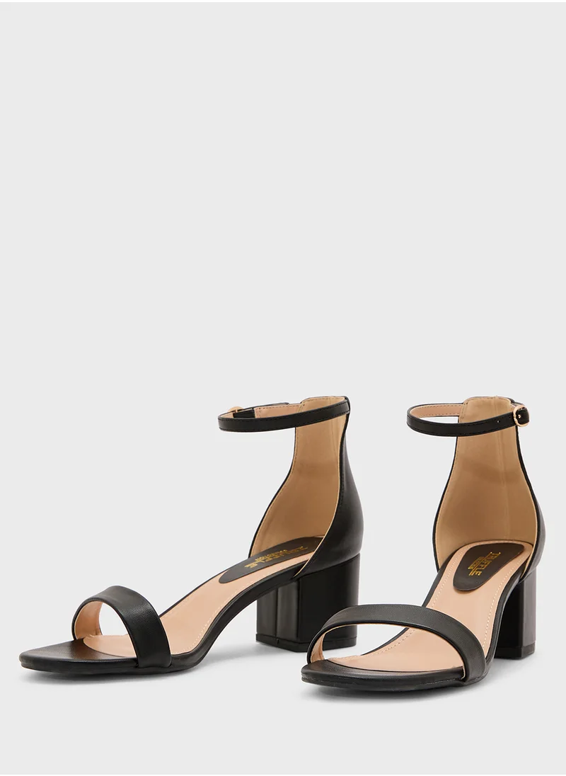 Truffle Block Heel Clip Open Sandal