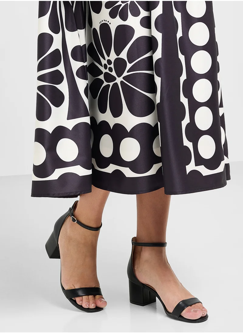 Truffle Block Heel Clip Open Sandal