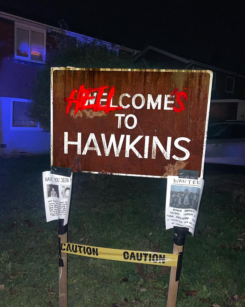 Flinelife Welcome to hawkins,Hell comes to hawkins sign,12x8, Stranger wall sign decor, Perfect for Stranger Fans gifts - Image 3