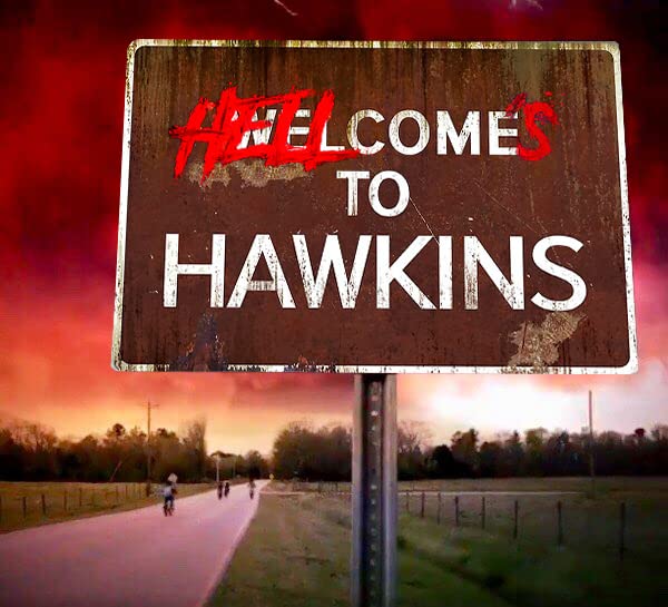 Flinelife Welcome to hawkins,Hell comes to hawkins sign,12x8, Stranger wall sign decor, Perfect for Stranger Fans gifts - Image 2