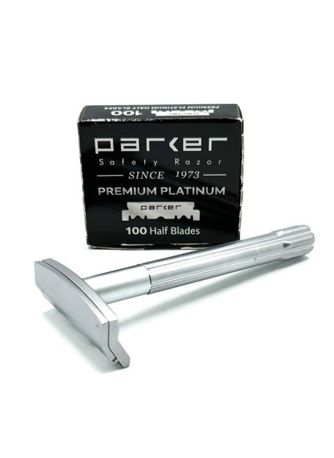, The Soloedge Single Edge Safety Razor With 100 Blades, Now With A Magnetic Head For Easy Blade Loading, Delivers A Super Smooth & Comfortable Shave