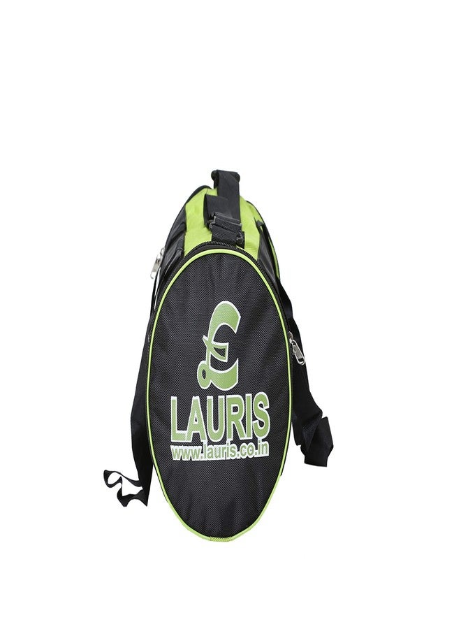 Lauris Sports Duffle Gym Bags for Men and Women Round Stylish Pocket On Both Sides Capacity 26 litres (25 cms * 50 cms) Colour Navy and Green - Image 4