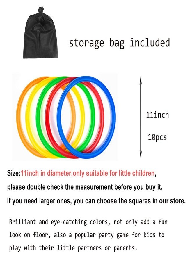 AMYESE 11in Hopscotch Rings-Hopscotch Game Hoops Circles with 15 Connectors for Kids Balance Agility Training Obstacle Course, Boys Girls Birthday Fun Play Indoor Outdoor Backyard Playground Activity - Image 2