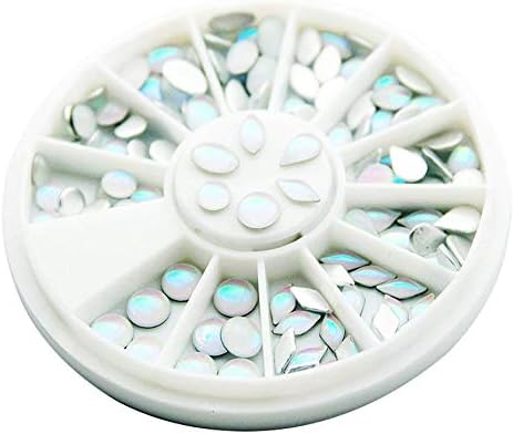 KADS Ovals Water Drop 6 Different Shapes Design White Colors Symphony Pearl Rhinestone Acrylic Beauty Nail Accessories tool