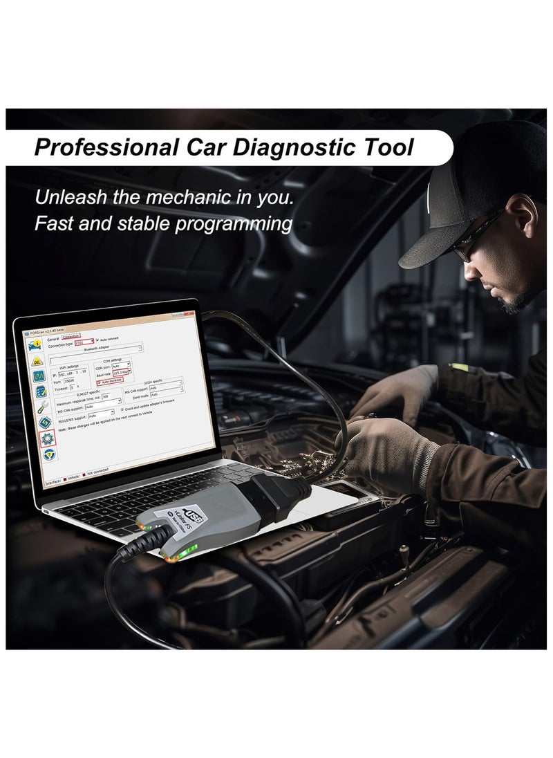 Vgate - VLinker Vgate FS USB OBD2 Adapter Diagnostic Tool For FORScan HS/MS-CAN Car Auto Switch ECU Programming & Modification Hacker-Proof Unlock Advanced And Hidden Functions - Image 1