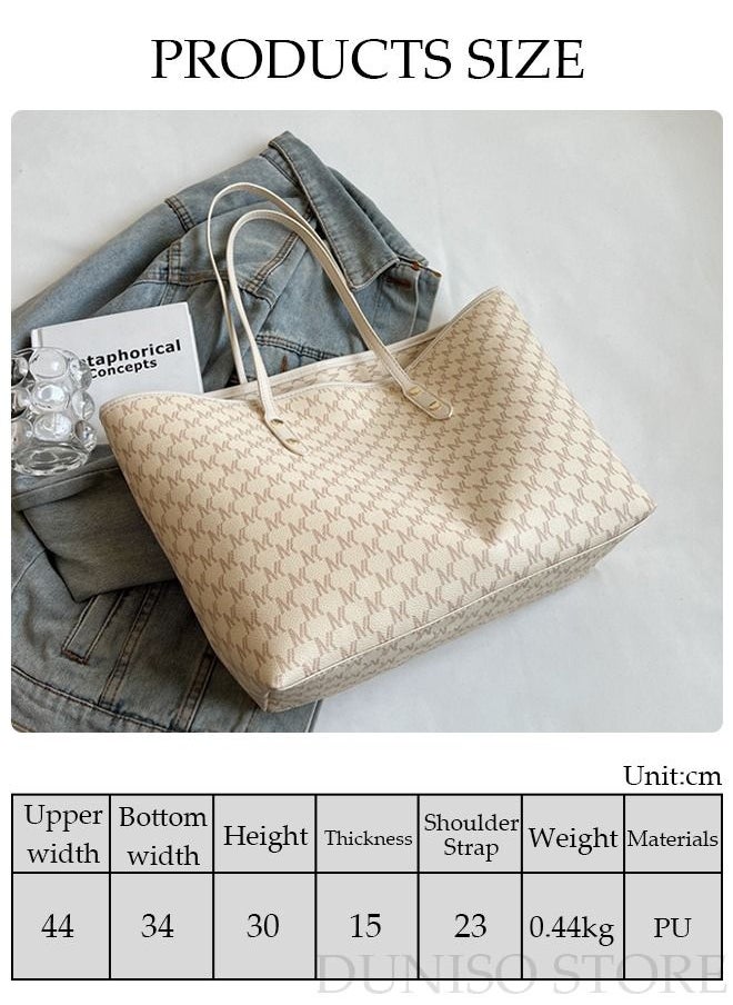 DUNISO - Women's Shoulder Tote Bag Faux Leather Handbag For Women Large Capacity Bucket Bag Fashionable Travel Messenger Shoulder Bag For Ladies Girls College Students - Image 1