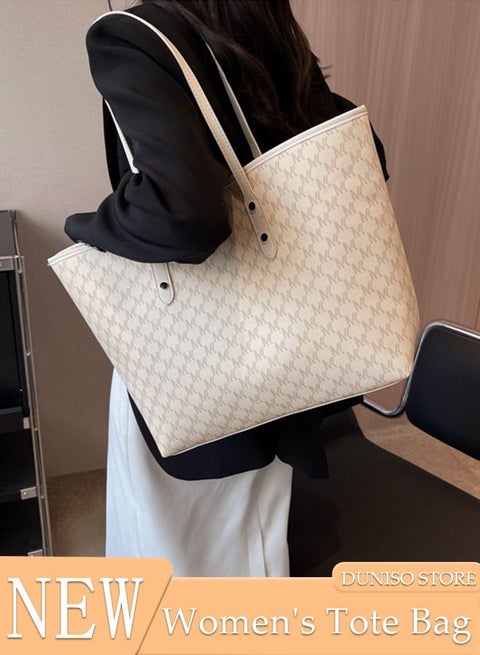Women's Shoulder Tote Bag Faux Leather Handbag For Women Large Capacity Bucket Bag Fashionable Travel Messenger Shoulder Bag For Ladies Girls College Students