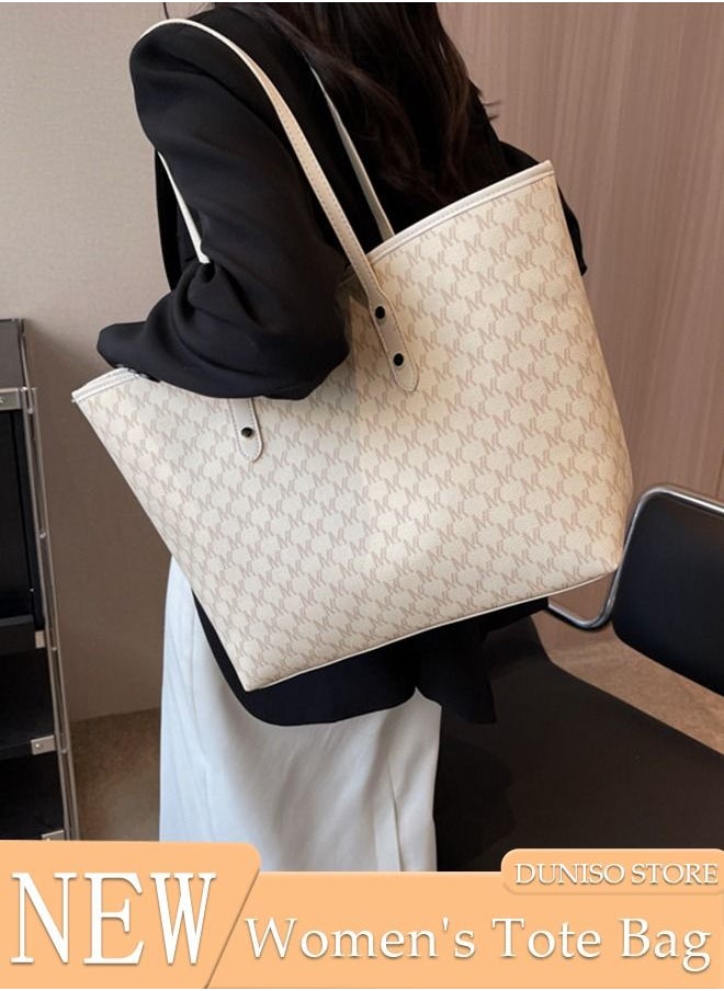 DUNISO - Women's Shoulder Tote Bag Faux Leather Handbag For Women Large Capacity Bucket Bag Fashionable Travel Messenger Shoulder Bag For Ladies Girls College Students - Image 1