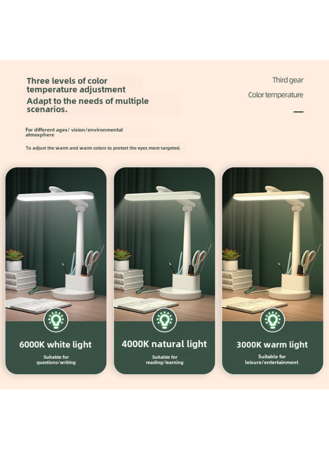 Led Small Desk Lamp Atmosphere Lamp Student Special Eye Protection Nightlight Dormitory Bedside Lamp Creative Gift Desk Lamp-Color:Upgraded [dual-use XH2000/adjustable Light Color] Cable Delivery - Image 3