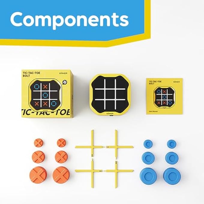 TIC TAC TOE BOLT GAME, 3-IN-1 PORTABLE TRAVEL HANDHELD PUZZLE GAME CONSOLE FOR MEMORY GROWTH, FIDGET TOYS BOARD GAMES FOR KIDS AND ADULTS, BIRTHDAY GIFTS FAMILY GAME NIGHT FOR ALL AGES - Image 5