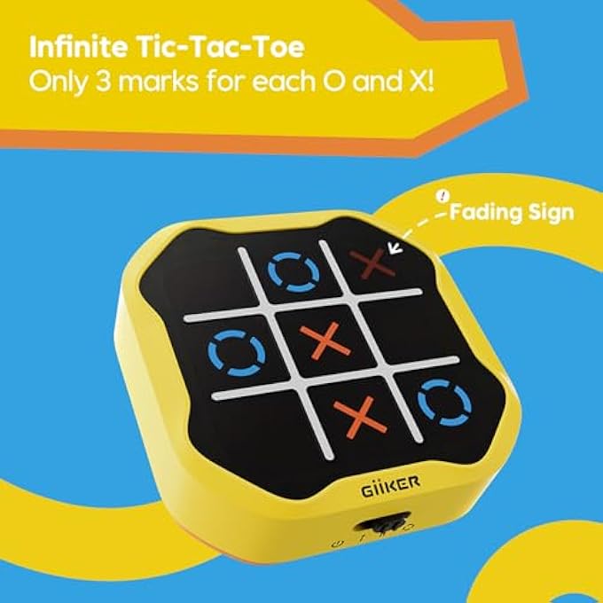 TIC TAC TOE BOLT GAME, 3-IN-1 PORTABLE TRAVEL HANDHELD PUZZLE GAME CONSOLE FOR MEMORY GROWTH, FIDGET TOYS BOARD GAMES FOR KIDS AND ADULTS, BIRTHDAY GIFTS FAMILY GAME NIGHT FOR ALL AGES - Image 3