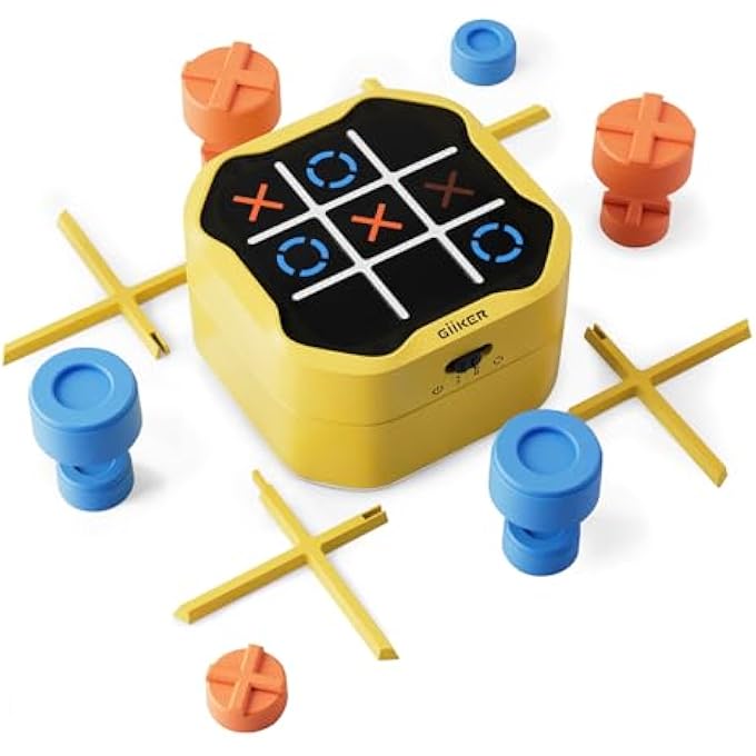 TIC TAC TOE BOLT GAME, 3-IN-1 PORTABLE TRAVEL HANDHELD PUZZLE GAME CONSOLE FOR MEMORY GROWTH, FIDGET TOYS BOARD GAMES FOR KIDS AND ADULTS, BIRTHDAY GIFTS FAMILY GAME NIGHT FOR ALL AGES - Image 1
