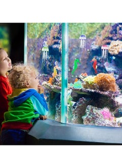 Patelai 8 Pieces Luminous Aquarium Decorations Fake Fish Glowing Jellyfish Artificial Jellyfish Aquarium Fluorescent Lionfish Seahorse Aquarium Decoration Silicone Aquarium Decoration (Dreamy Color)  - Image 2